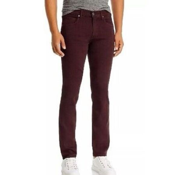 Paige mens Jeans Federal Slim Straight dark port Stretchy size 33 - Picture 3 of 11